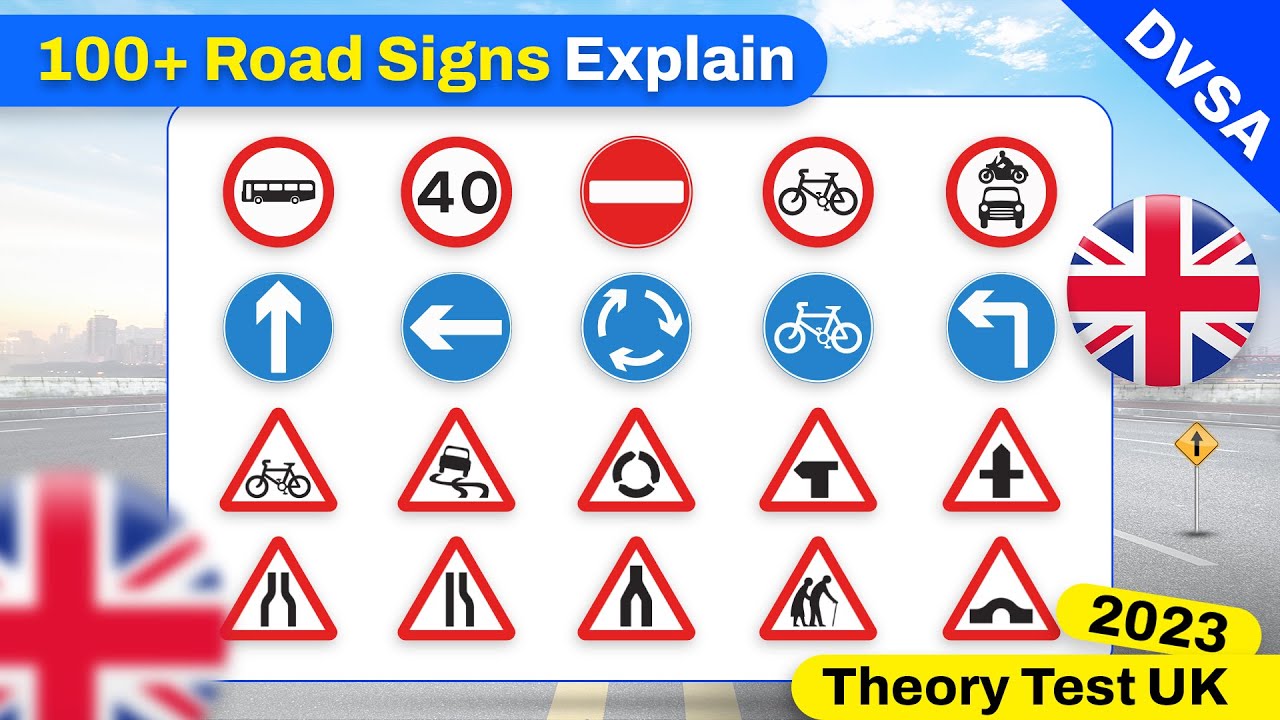 UK road signs | The Official DVSA Theory Test 2024 - Cycling Europe