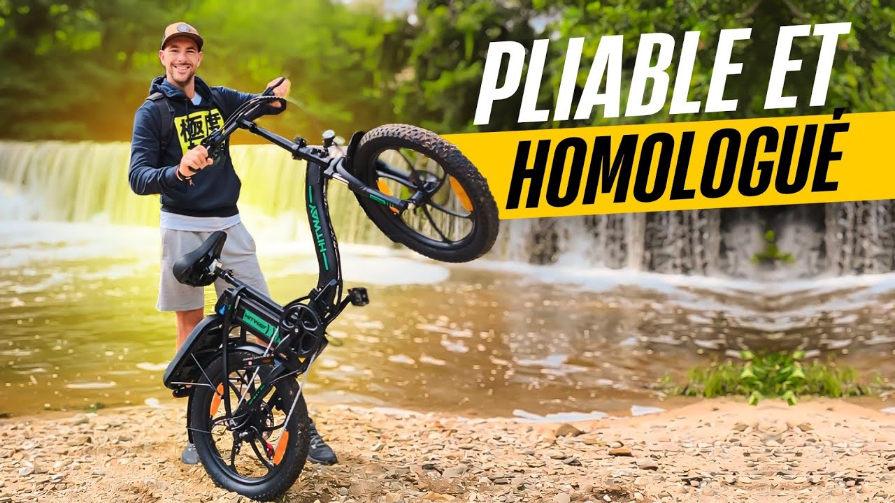 Je test le meilleur vélo électrique pliant qui envoie du lourd ! HITWAY ...