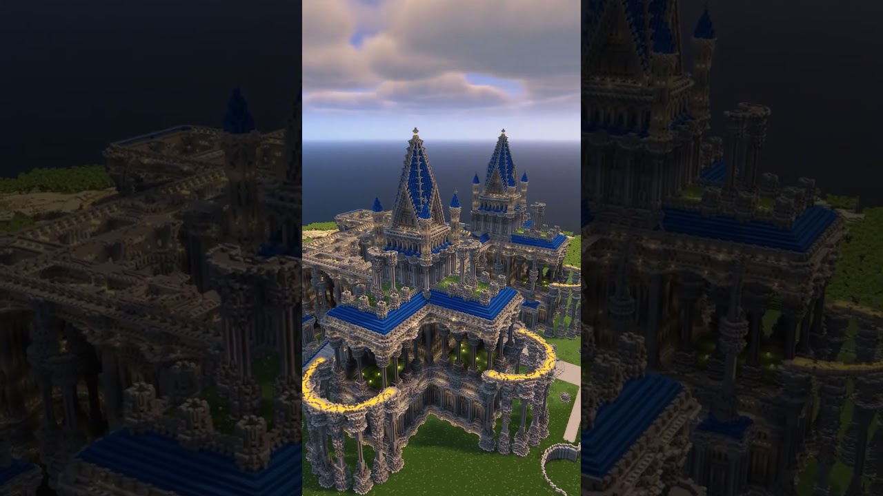 [100+ HOURS] Minecraft Lapis Temple Castle Build Timelapse Tutorial ...