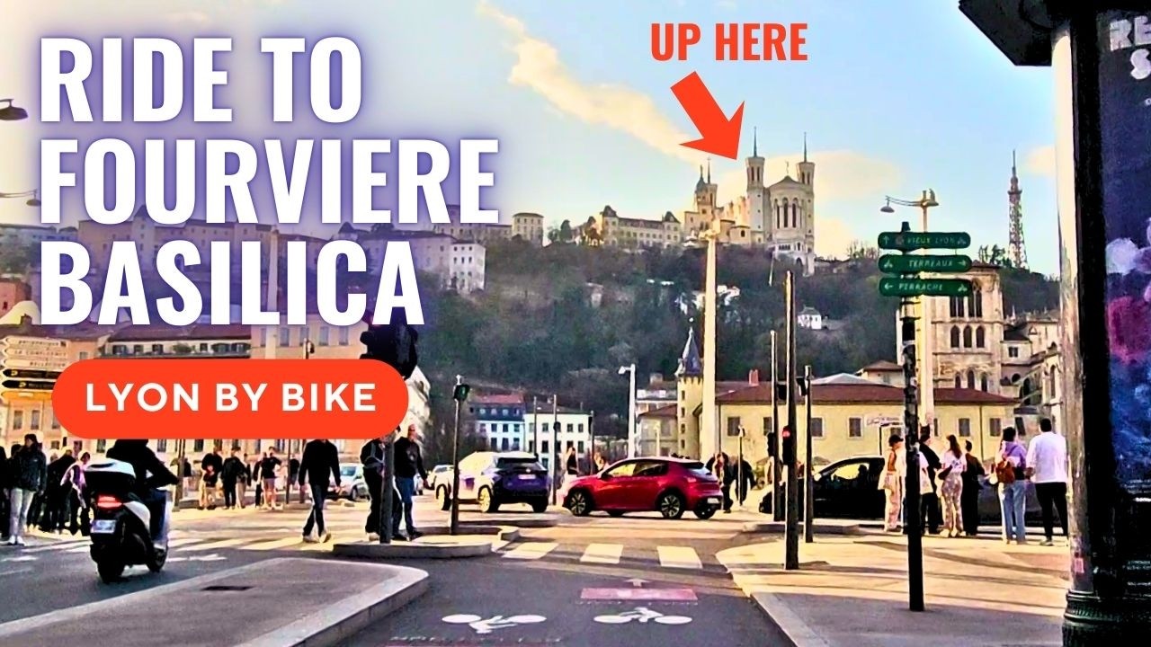 🚴🏼‍♂️ 4K POV Cycling Lyon, France 🇫🇷 - Rhône River to Fourvière ...
